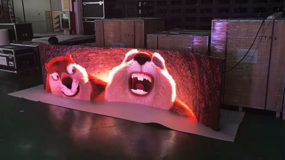 Indoor Full Color 3.9 Rental Curved Led Display Stage Led Screen Dengan Sudut Pandang 140º