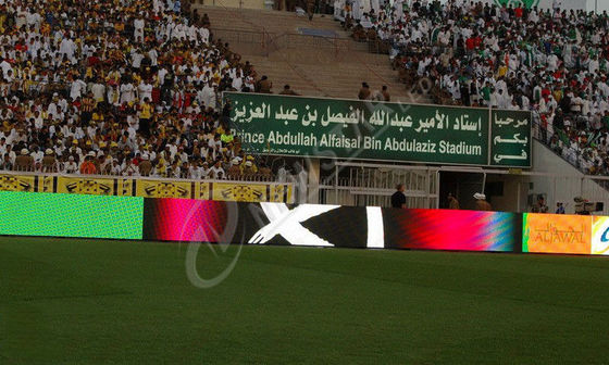 IP65 terbuka kecerahan tinggi P10 Stadium Perimeter LED Display Iron 960X960mm