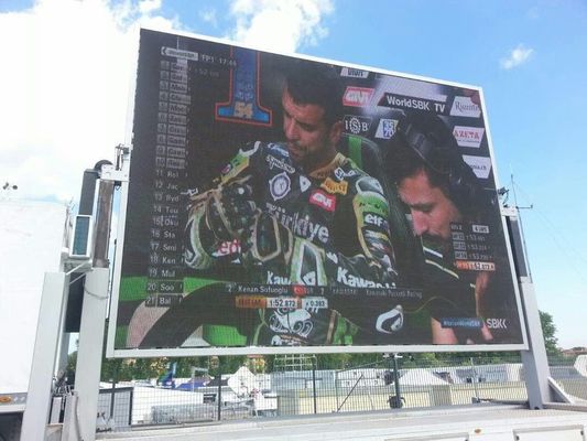 Outdoor Waterproof Brightness Tinggi P12 Truk Dipasang LED Display Iklan Signage